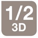 3 x ½ carico Con la funzione 1/2 carico 3D, sarà possibile eseguire tre tipi di lavaggio: uno per il cestello inferiore, uno per il cestello superiore e mezzo carico per entrambi i cestelli.
3 x ½ carico