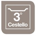 Terzo cestello Permette una perfetta organizzazione delle stoviglie nella parte superiore della lavastoviglie.
Terzo cestello