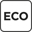 ECO - La funzione ECO ottimizza i consumi garantendo il risparmio energetico. E‘ ideale per pietanze surgelate e precotte o pasti porzionati.
ECO -