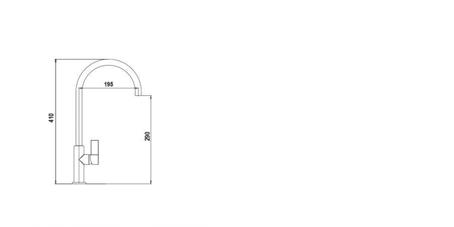 Disegno tecnico NEW AQUAARCO ANTRACITE  Cod. SXARCN51