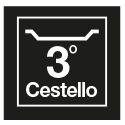 TERZO CESTELLO - Permette una perfetta organizzazione delle stoviglie nella parte superiore della lavastoviglie.
TERZO CESTELLO -