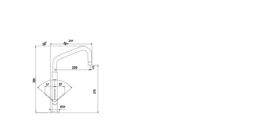 Disegno tecnico AQUATUBE BASE NERO PURO  Cod. SXTUBE84