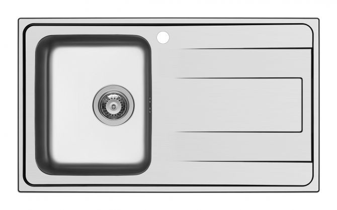 Wave D100 VASCA SINISTRA INOX  Cod. WAVD100SX