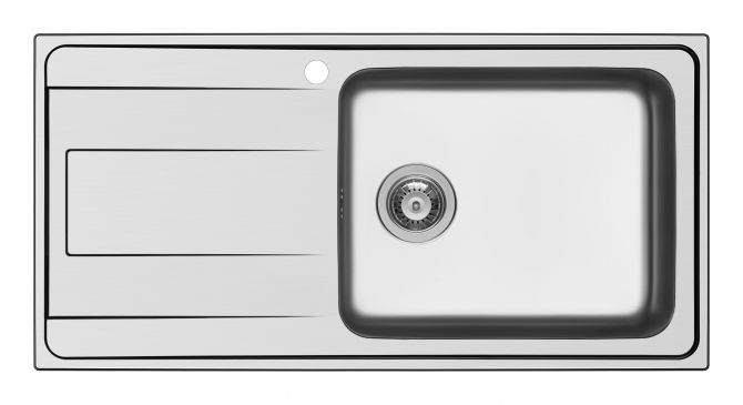 Wave D100L VASCA DESTRA INOX  Cod. WAVD100LDX