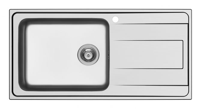 Wave D100L VASCA SINISTRA INOX  Cod. WAVD100LSX