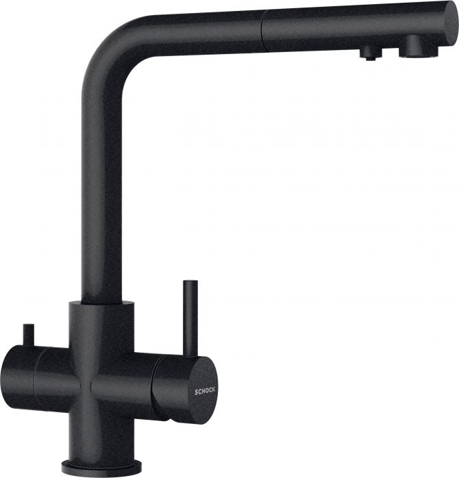VITUS CON DOCCIA ACCIAIO INOX MASSICCIO NERO TUTTO COLORE  Cod. 560127PUR