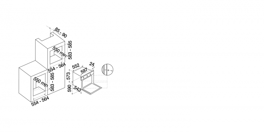 Disegno tecnico Silver SFS98IXN INOX  Cod. SFS98IXN