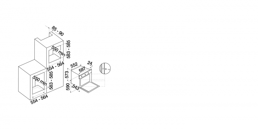 Disegno tecnico Primus SFP98IX INOX  Cod. SFP98IX