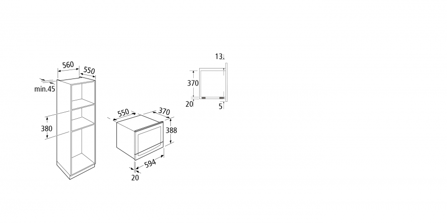 Disegno tecnico Primus SMI253IX INOX  Cod. SMI253IX