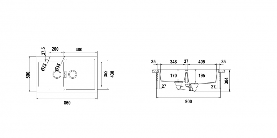 Disegno tecnico Primus N200 NEW ALUMINA  Cod. PRIN200AP16