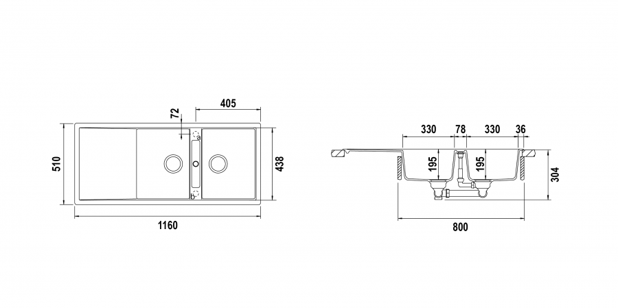 Disegno tecnico Signus D200E BRONZE  Cod. SIGD200EA87