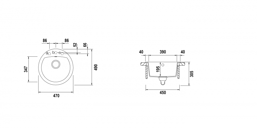 Disegno tecnico Nemo R100 ANTRACITE  Cod. NEMR100051