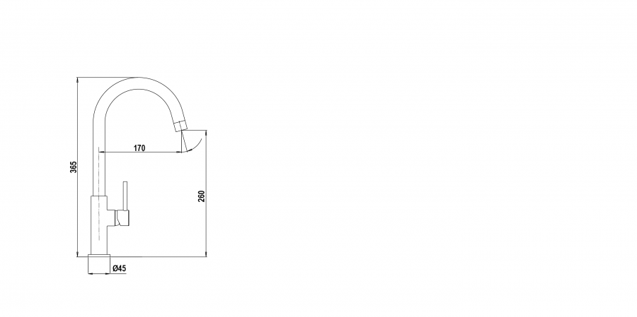 Disegno tecnico AQUADROP CROMATO  Cod. SXDROP80