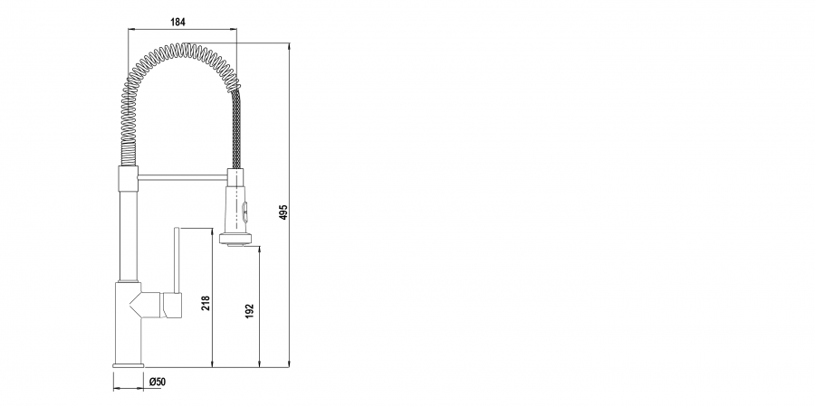 Disegno tecnico AQUASOFT SMALL CROMATO  Cod. SXSOFTS80