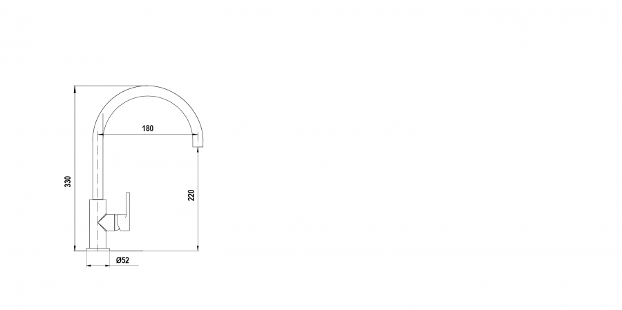 Disegno tecnico AQUACUBE NERO ASSOLUTO 13 Cod. SXCUBE13