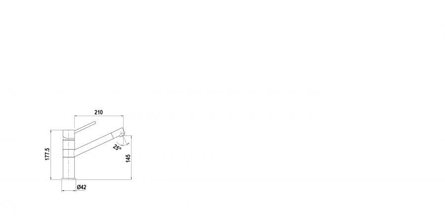 Disegno tecnico AQUATECH CROMATO  Cod. 40510.80