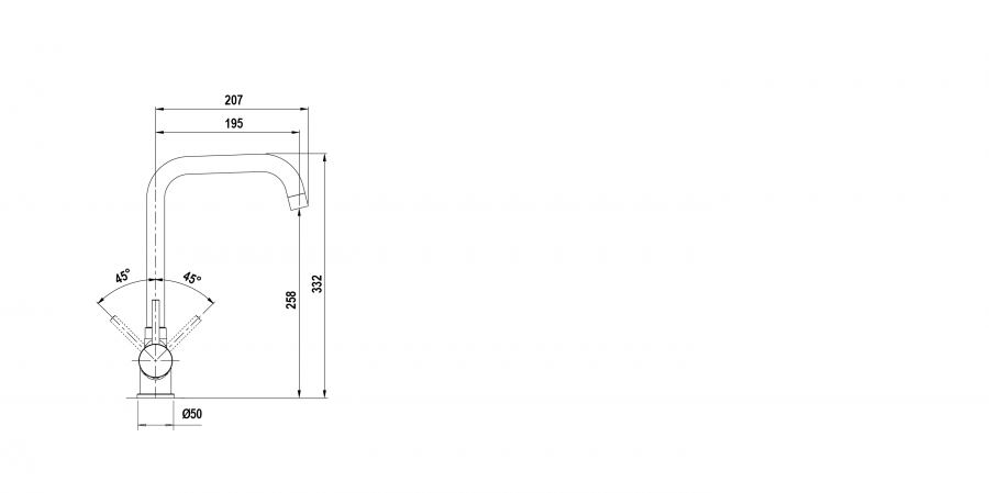 Disegno tecnico AQUATIME MOCHA 63 Cod. SXTIME63