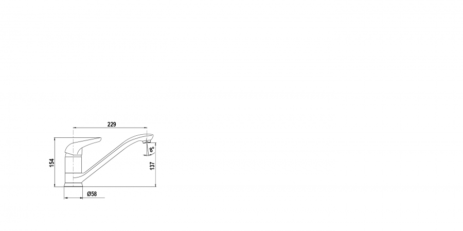 Disegno tecnico AQUALUX NERO ASSOLUTO  Cod. 40220.13
