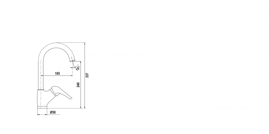 Disegno tecnico AQUAMAX NERO ASSOLUTO  Cod. 40160.13