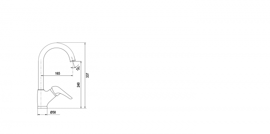 Disegno tecnico AQUAMAX NERO ASSOLUTO 13 Cod. 40160.13