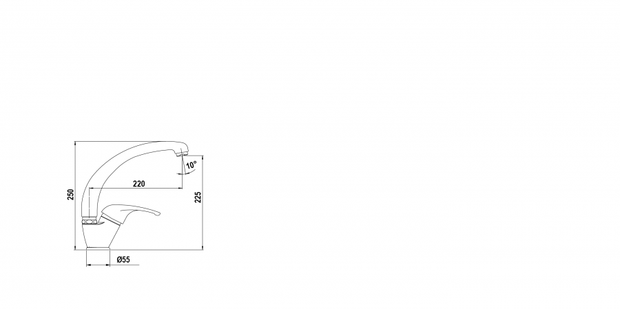 Disegno tecnico OMEGA ALTO AVENA  Cod. SXOMEGA58