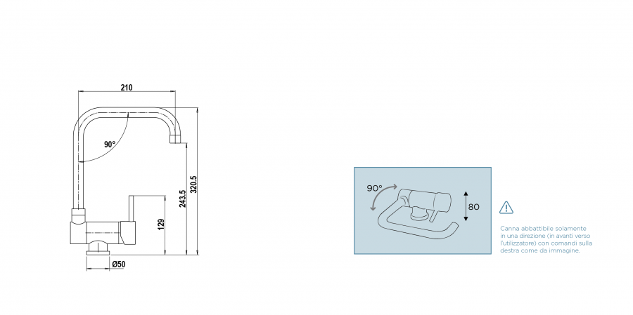 Disegno tecnico AQUAWINDOW AVENA  Cod. SXWIND58