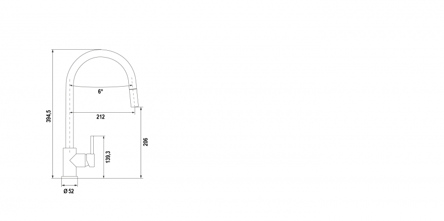 Disegno tecnico AQUASTAR NERO ASSOLUTO 13 Cod. SXSTAR13