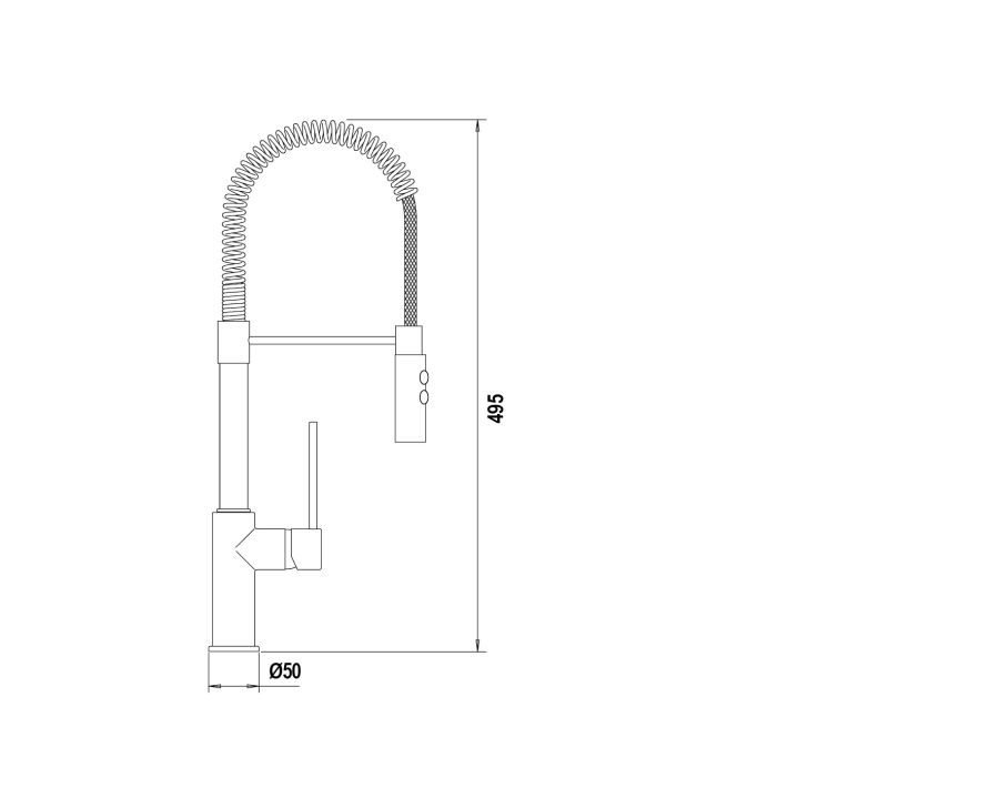 Disegno tecnico AQUASOFT SLIM NERO  Cod. SXSOFTLBK