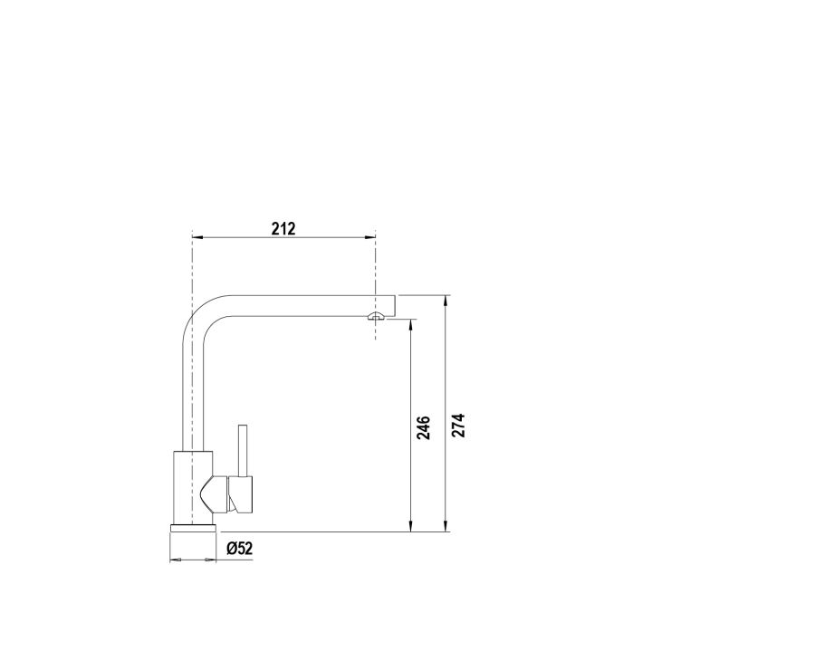 Disegno tecnico KANTUS ACCIAIO INOX MASSICCIO  Cod. 534000EDM