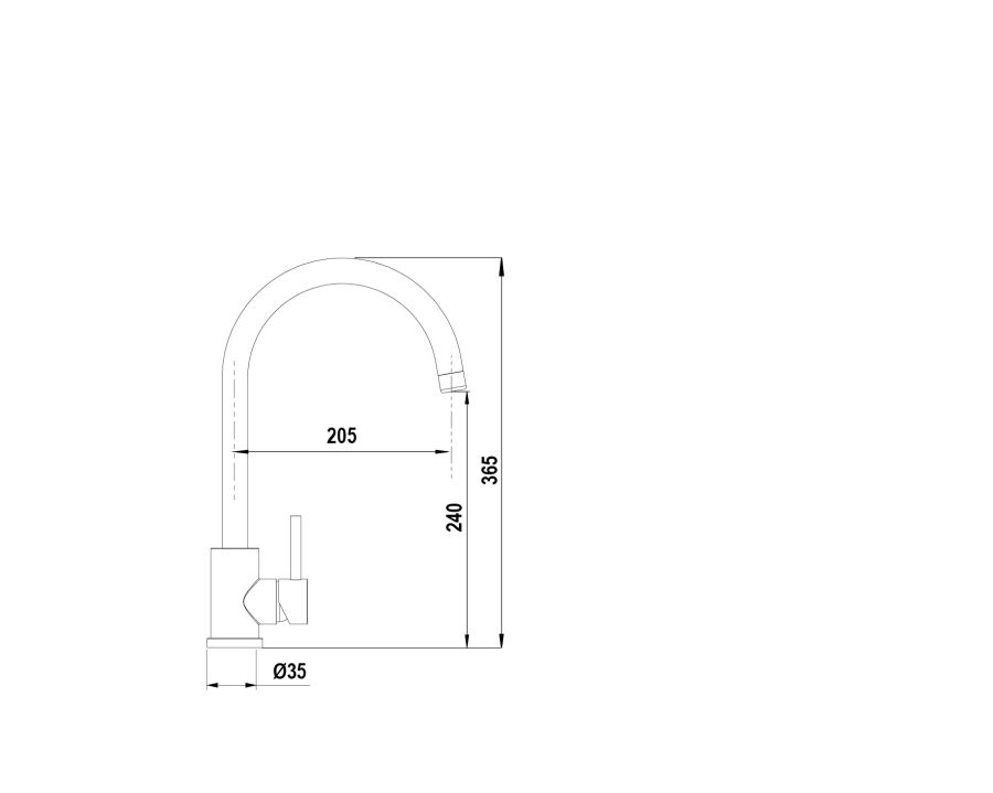 Disegno tecnico PRIMA ACCIAIO INOX MASSICCIO  Cod. 533000EDM