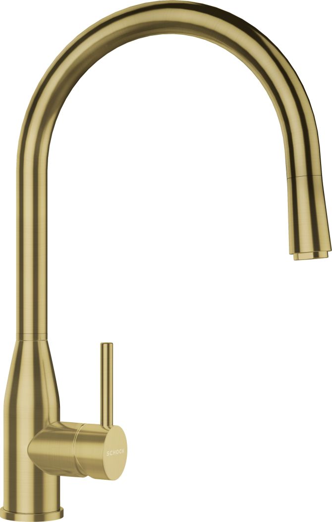KAVUS COLORE CON DOCCIA ACCIAIO INOX MASSICCIO FINITURA WHITE GOLD  Cod. 559120WGO