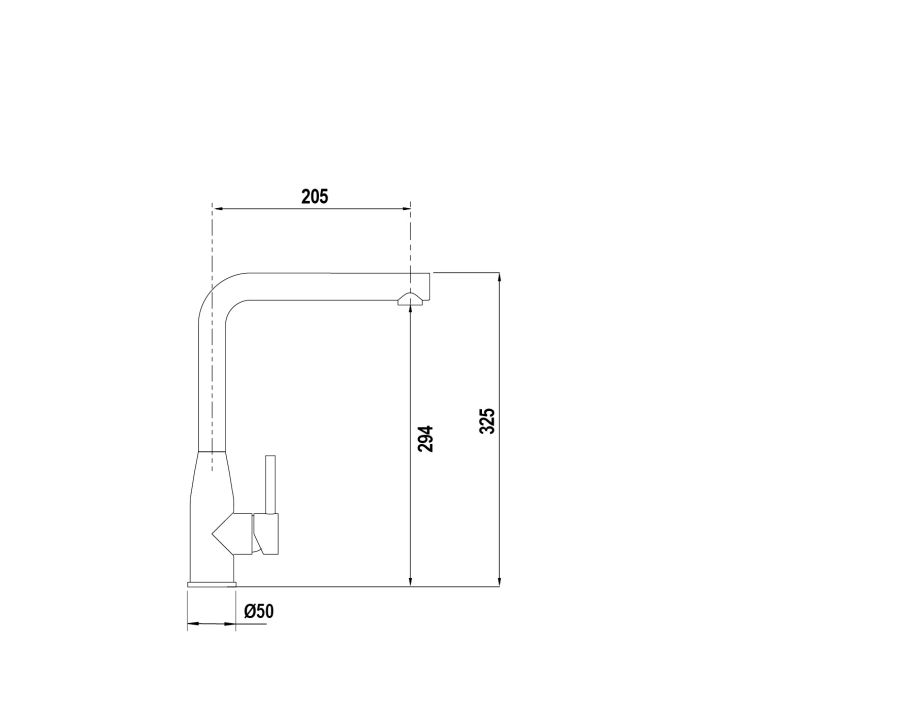 Disegno tecnico KETO ACCIAIO INOX MASSICCIO  Cod. 518000EDM