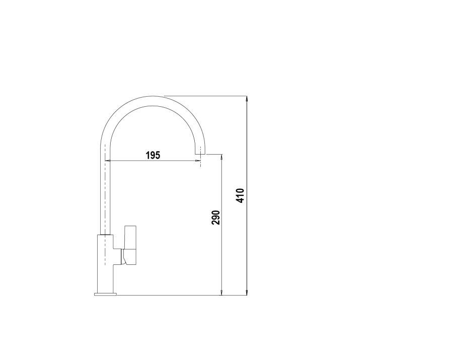 Disegno tecnico NEW AQUAARCO T GRIGIO TORTORA  Cod. SXARCT42