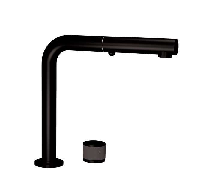 AQUADOUBLE UP&DOWN CON DOCCIA PVD NERO OPACO  Cod. SXDOUBSBK