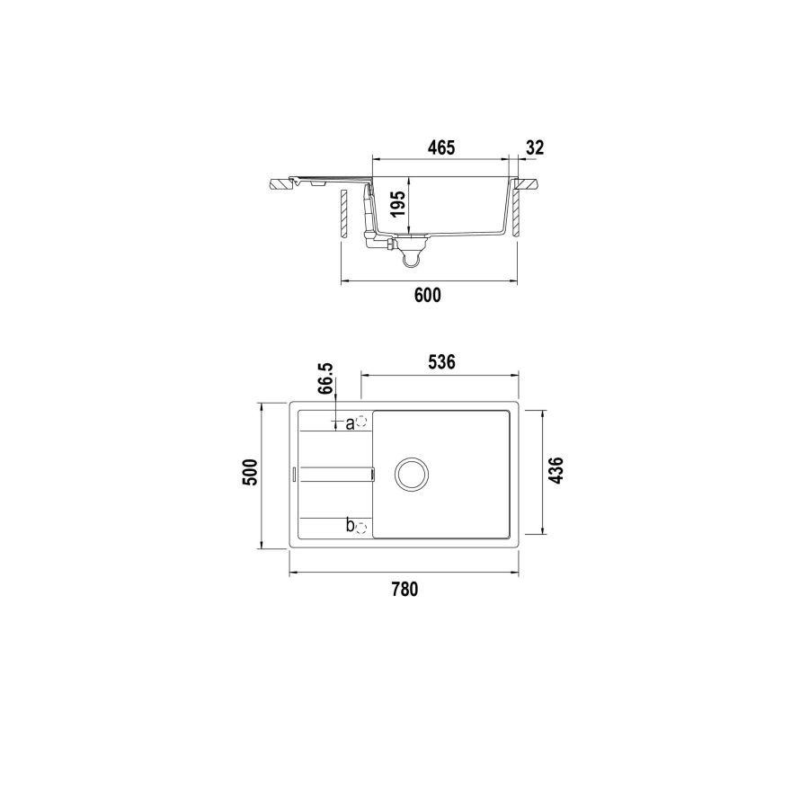 Disegno tecnico Element D100XS NERO ASSOLUTO  Cod. ELED100XSA13