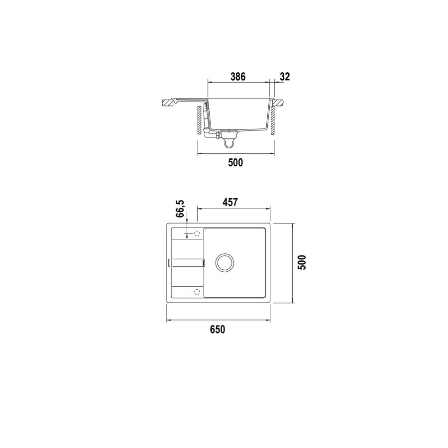 Disegno tecnico Element D100XXS BIANCO ASSOLUTO   Cod. ELED100XXSA01
